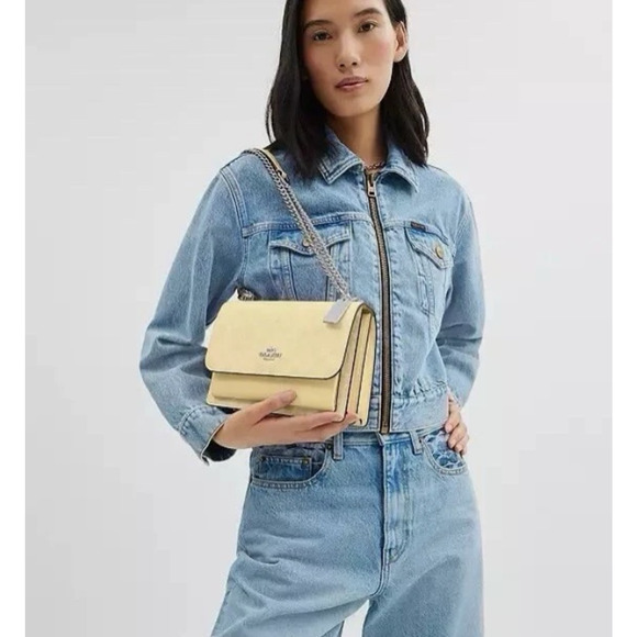 Coach Klare Crossbody Bag In Signature Canvas/Silver/Hay CAL29 NWT - Picture 9 of 10